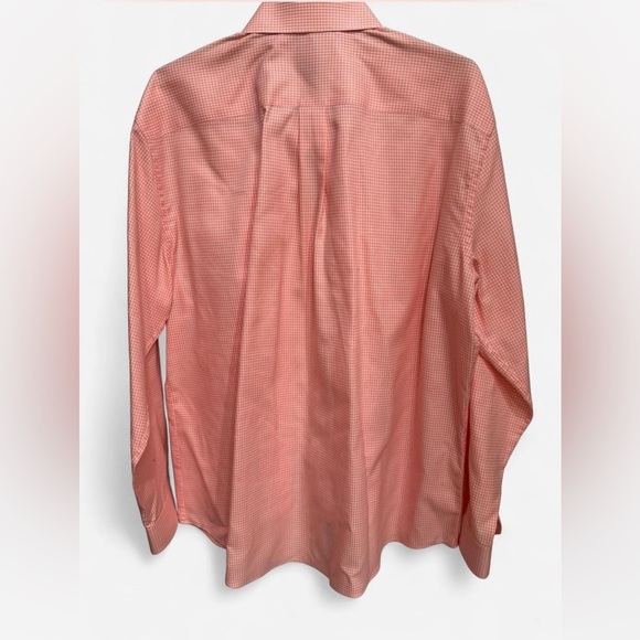 Mens Jos. A. Bank XL Coral orange plaid checkered suit button down long sleeve - Picture 2 of 4